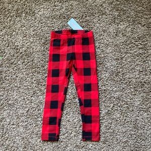 NWT red buffalo plaid leggings